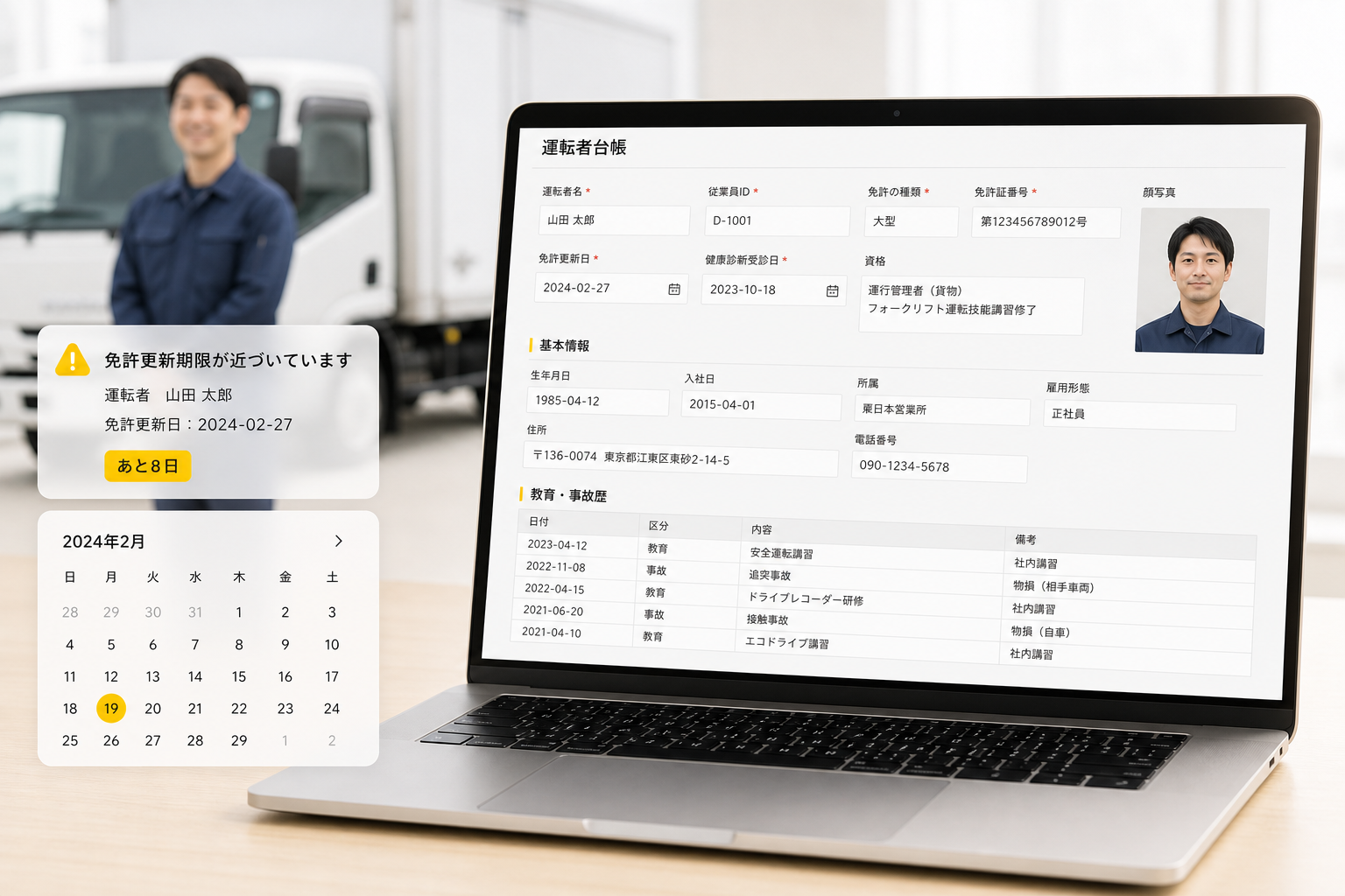 運転者台帳パッケージ for kintone
